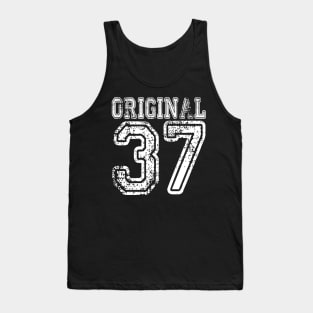 Original 37 2037 1937 T-shirt Birthday Gift Age Year Old Boy Girl Cute Funny Man Woman Jersey Style Tank Top